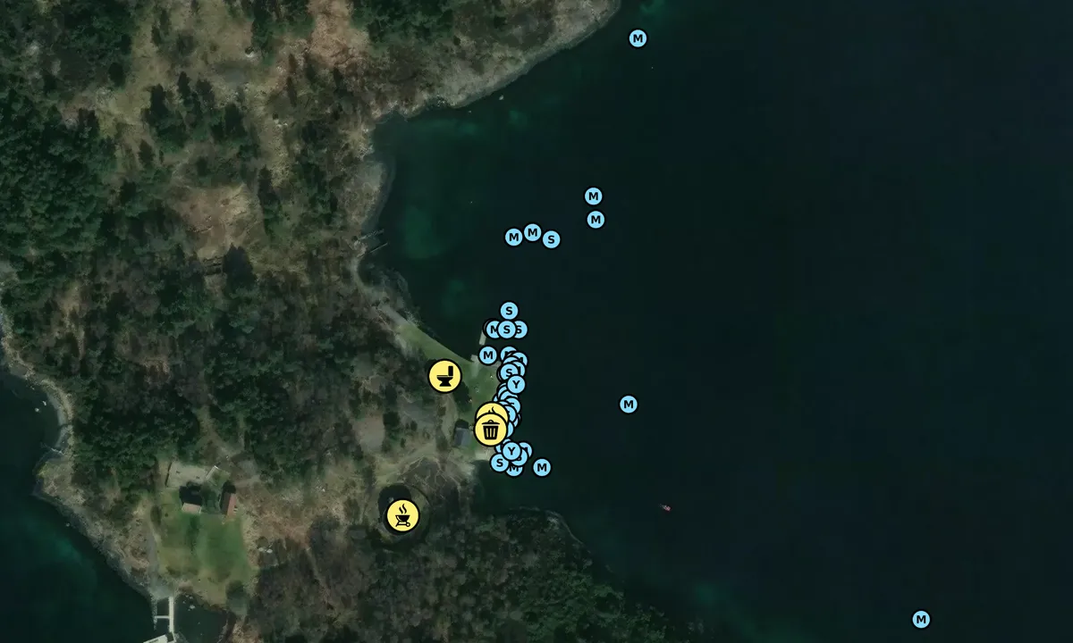 Satelite image of Langøy Friområde