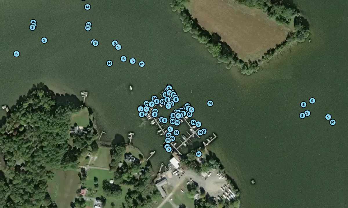Satelite image of Lankford Bay Marina