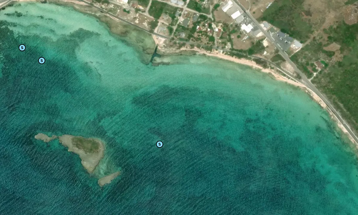 Satelite image of Laughing Bird Cay 2