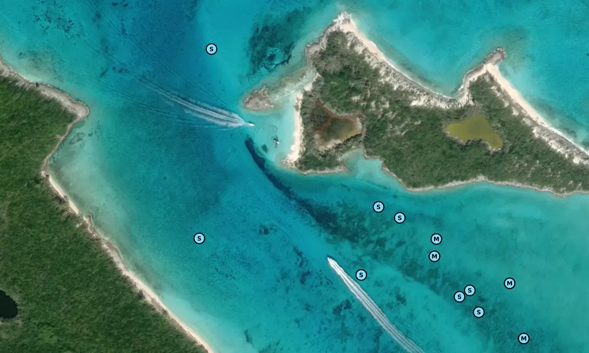 Satelite image of Leaf Cay