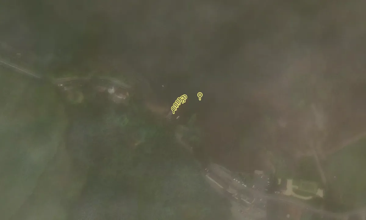 Satelite image of Leenane village quay