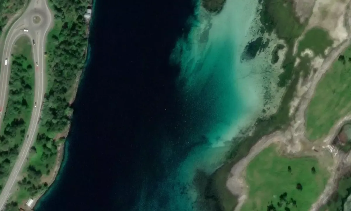 Satelite image of leikvikholmen