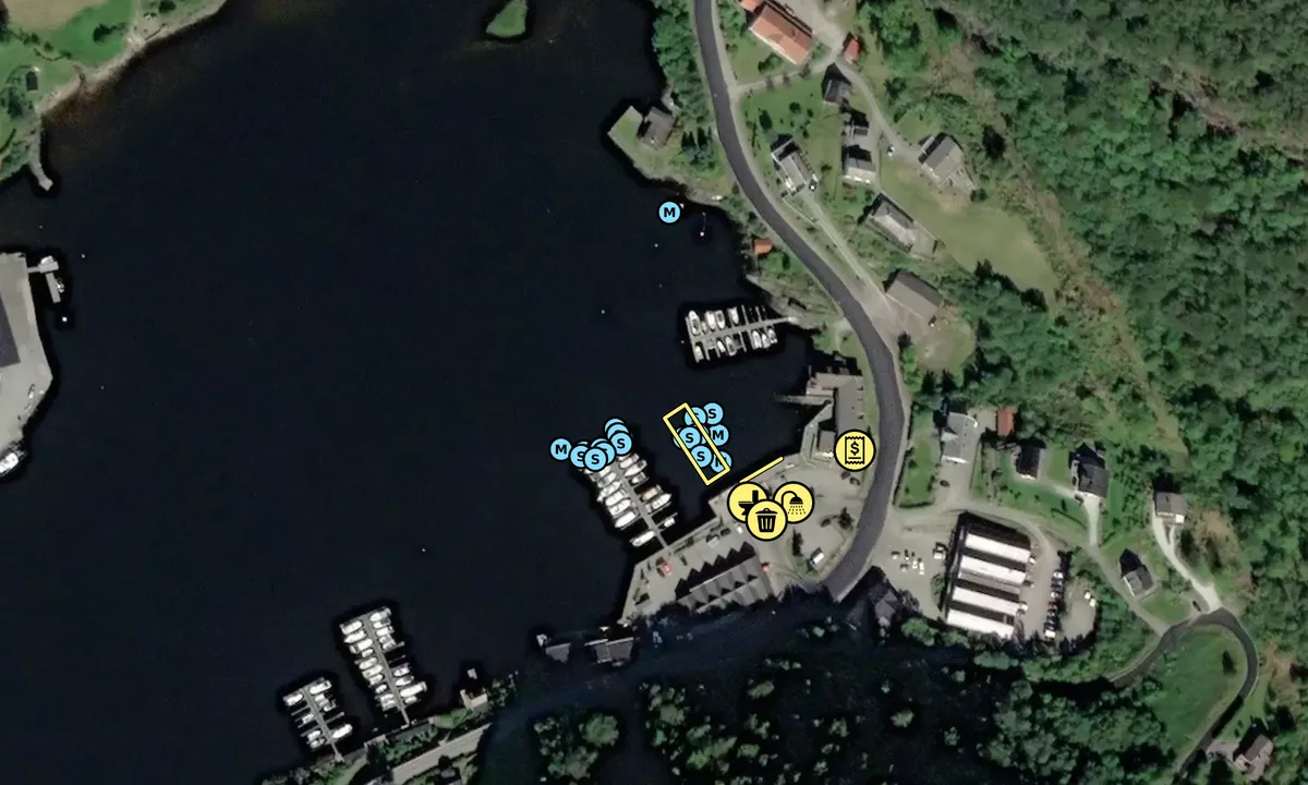 Satelite image of Leirvik Gjestehavn