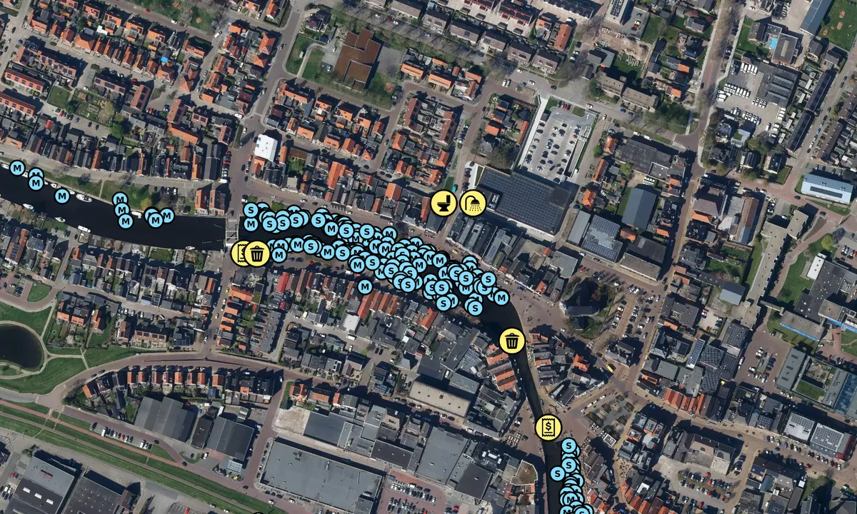 Satelite image of Lemmer binnenhaven