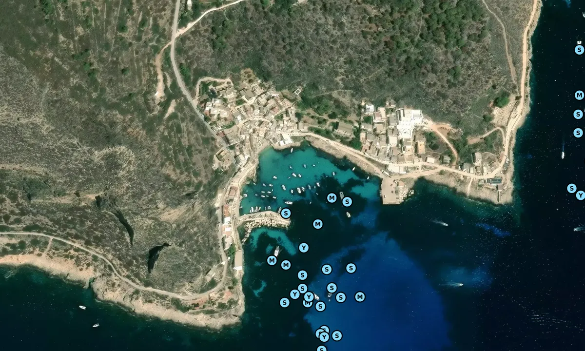 Satelite image of Levanzo - Cala dogana