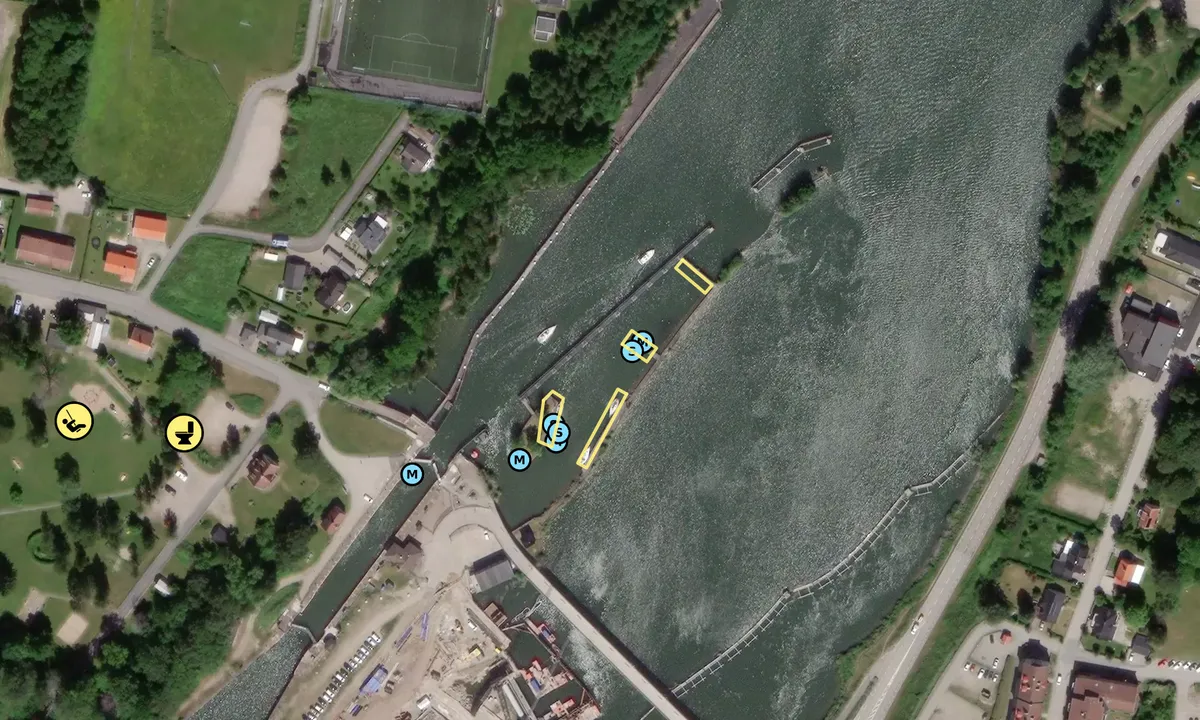 Satelite image of Lilla Edet (Övernattningshamn)