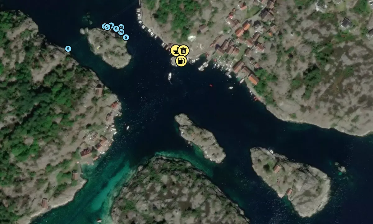 Satelite image of Lille Grisholmen - Brekkestø