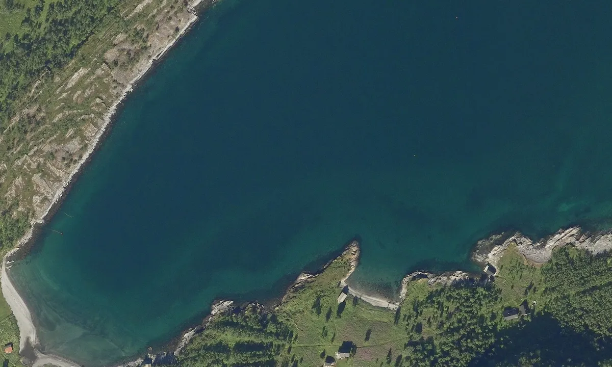 Flyfoto av Lille Taskebyvågen Skjervøy
