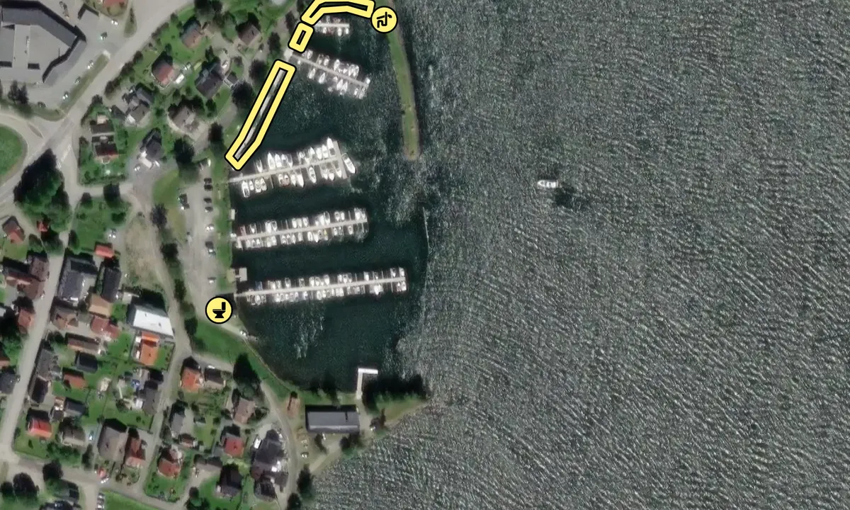 Satelite image of Lillehammer Båthavn
