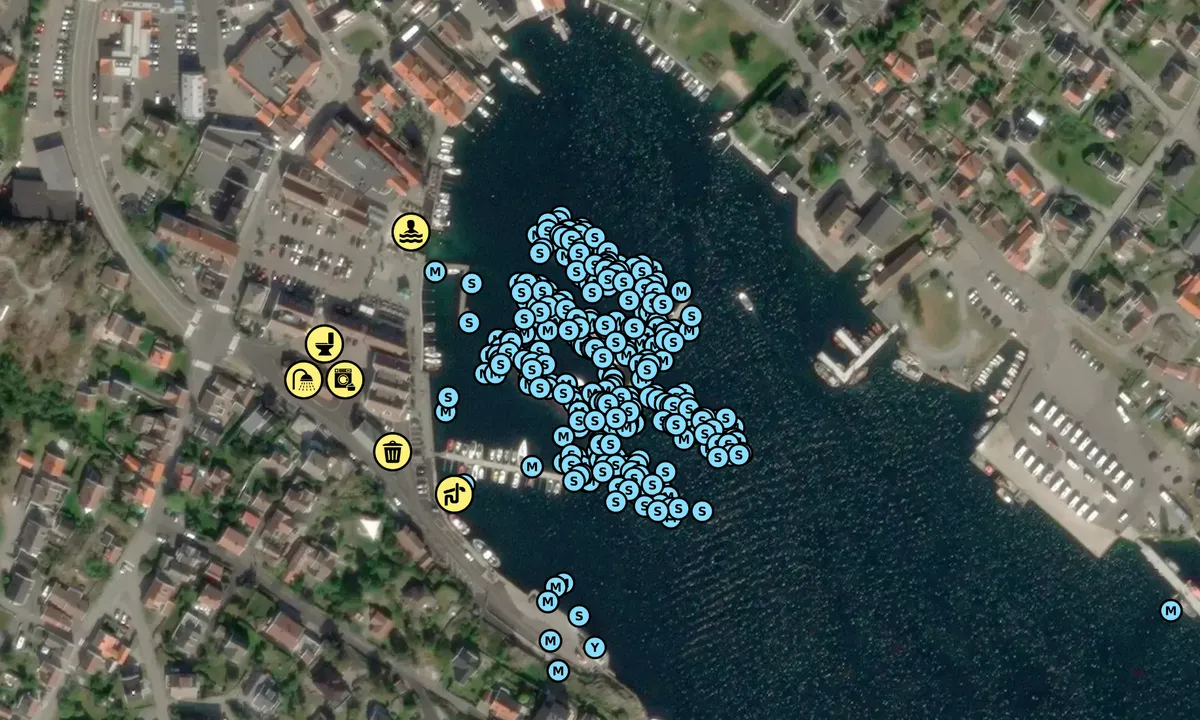 Satelite image of Lillesand Gjestehavn