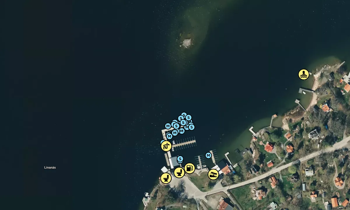 Satelite image of Linanäs Gästhamn - Ljusterö