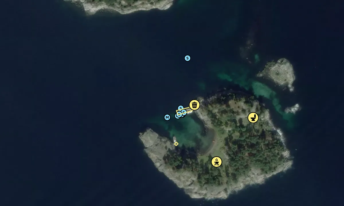 Satelite image of Litle Teistholmen