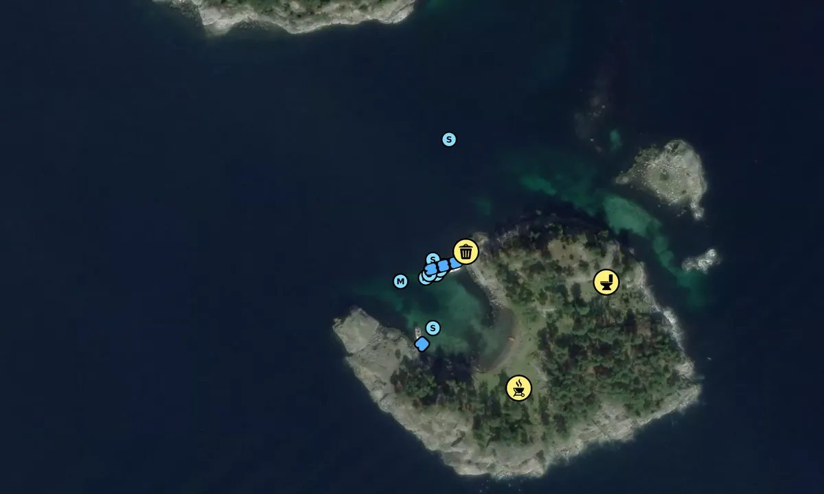 Satelite image of Litle Teistholmen