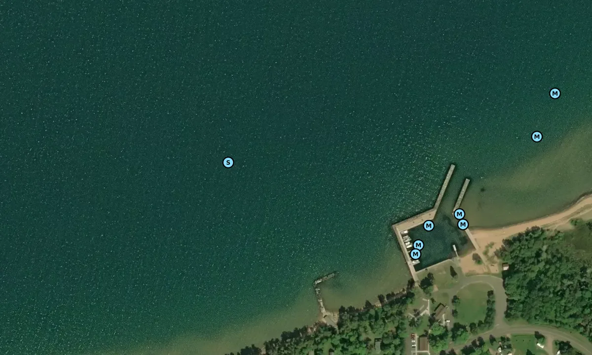 Satelite image of Little Sand Bay