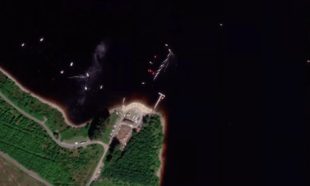 Satelite image of Llyn Brenig