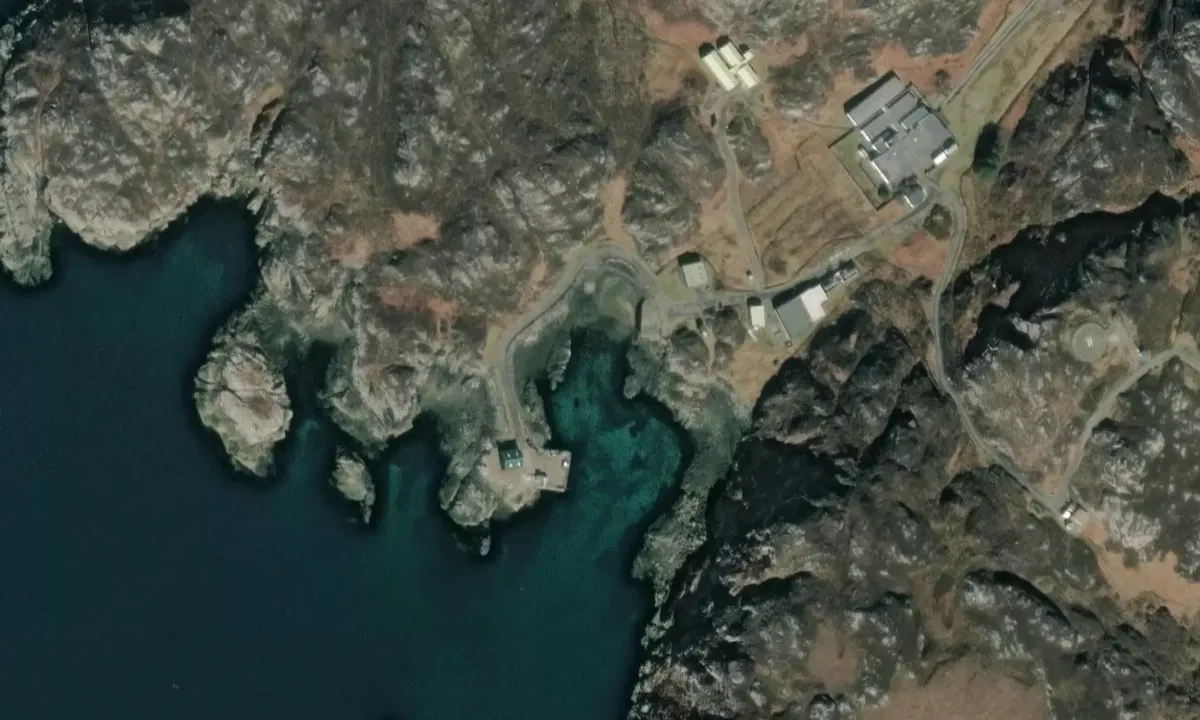 Satelite image of Loch a Braige, isle of Rona