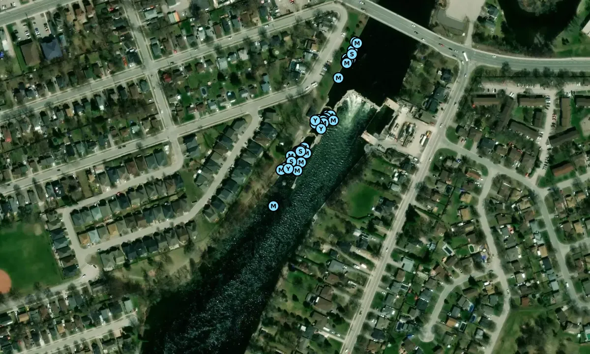 Satelite image of Lock 19 Parks Canada