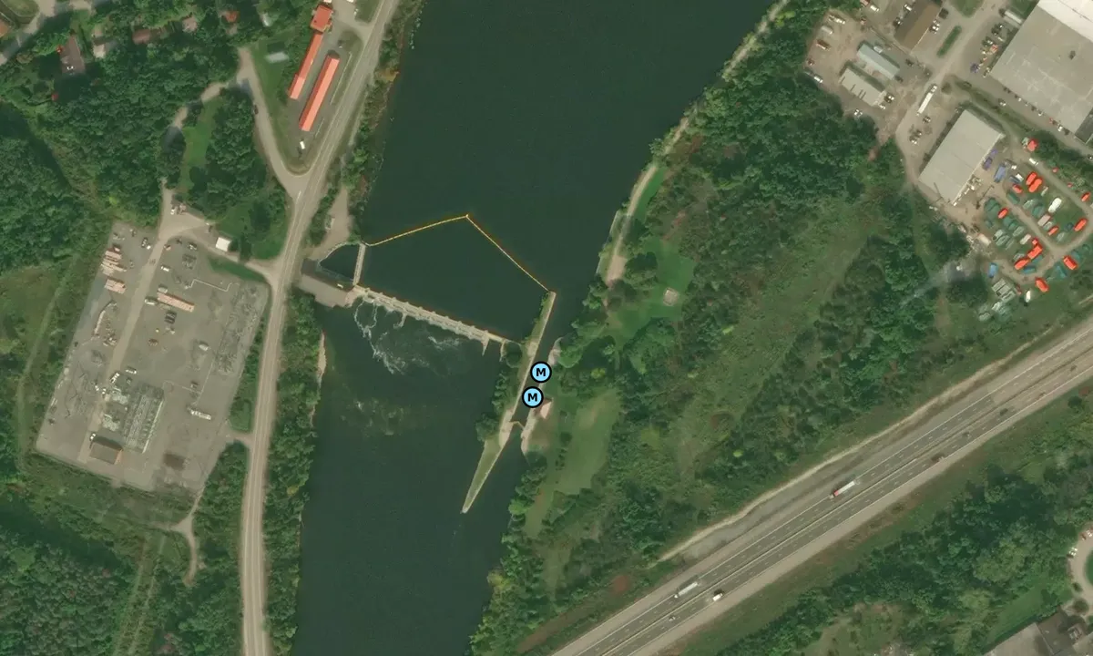 Satelite image of Lock 2 (Parks Canada)
