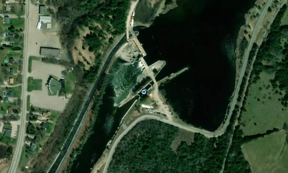 Satelite image of Lock 23, Otonabee, Parks Canada