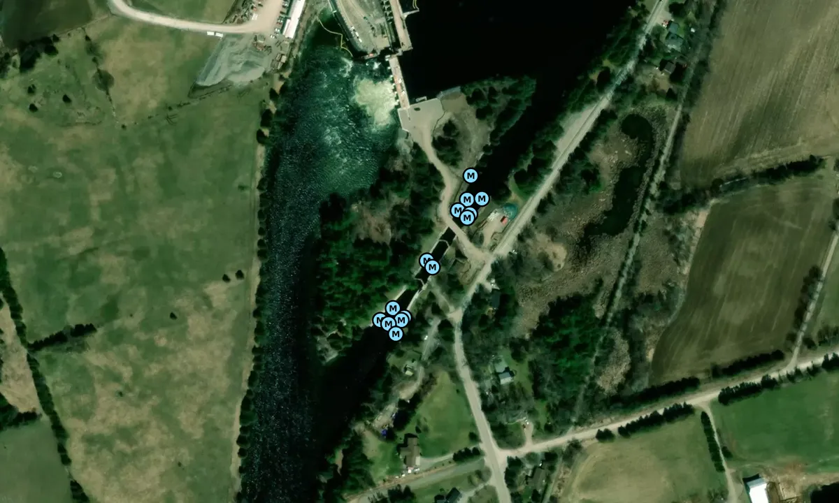 Satelite image of Lock 24, Douro, Parks Canada