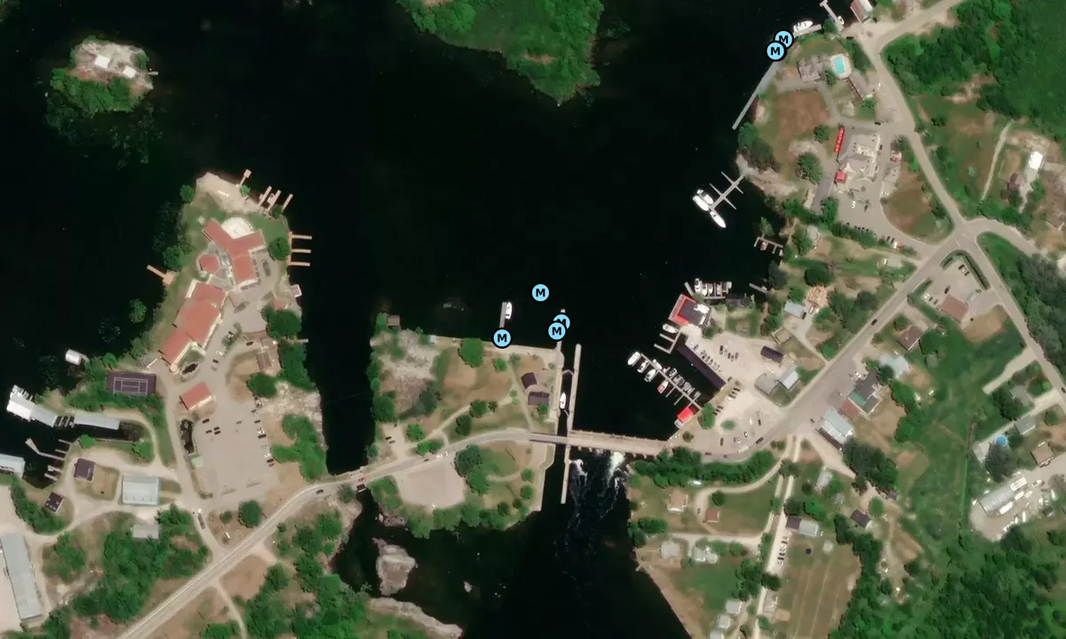 Satelite image of Lock 45, Port Severn, Parks Canada
