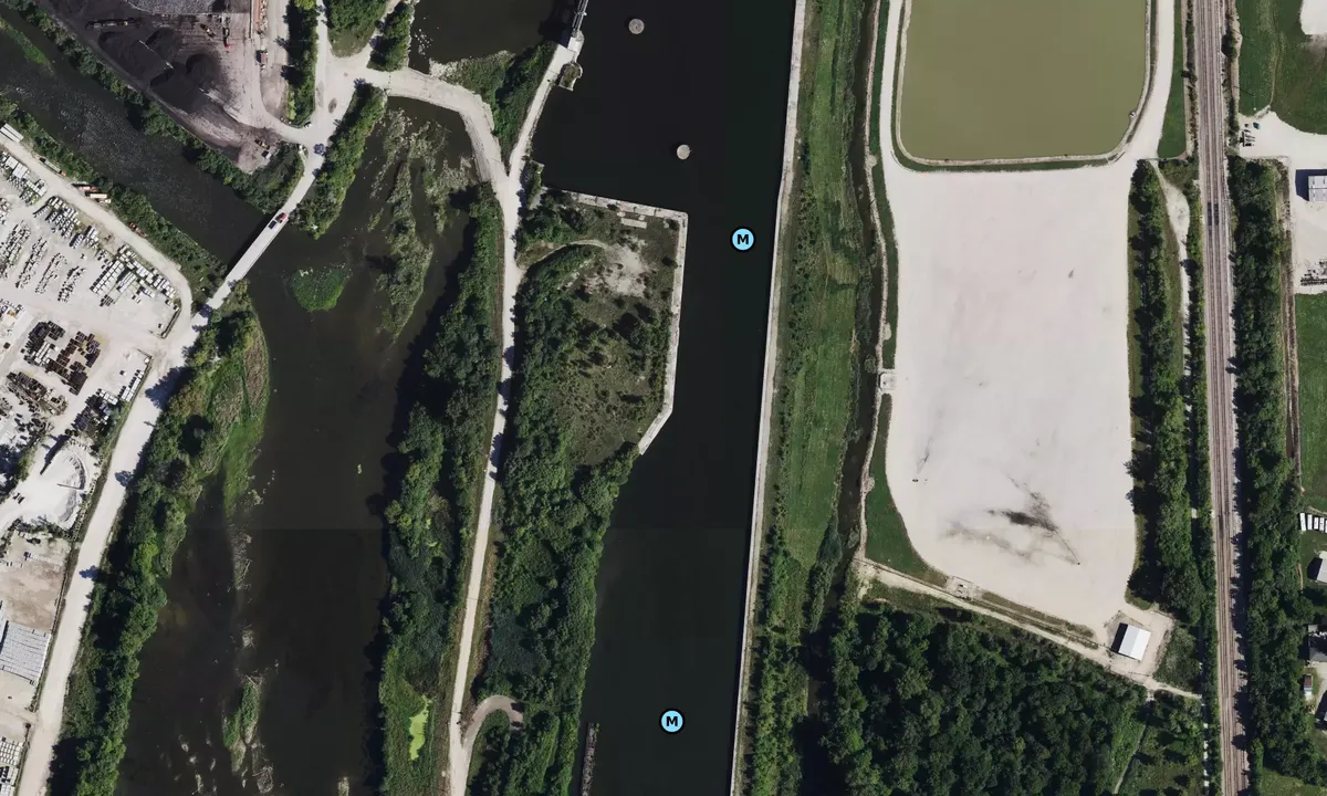 Satelite image of Lockport Lock