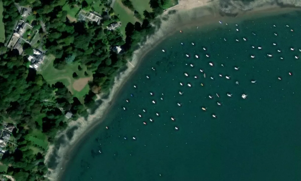Satelite image of Loe Beach
