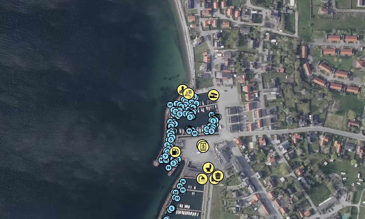 Satelite image of Lohals Lystbådehavn