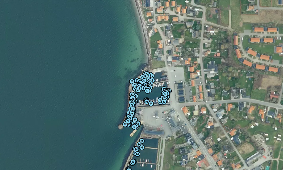 Satelite image of Lohals Lystbådehavn