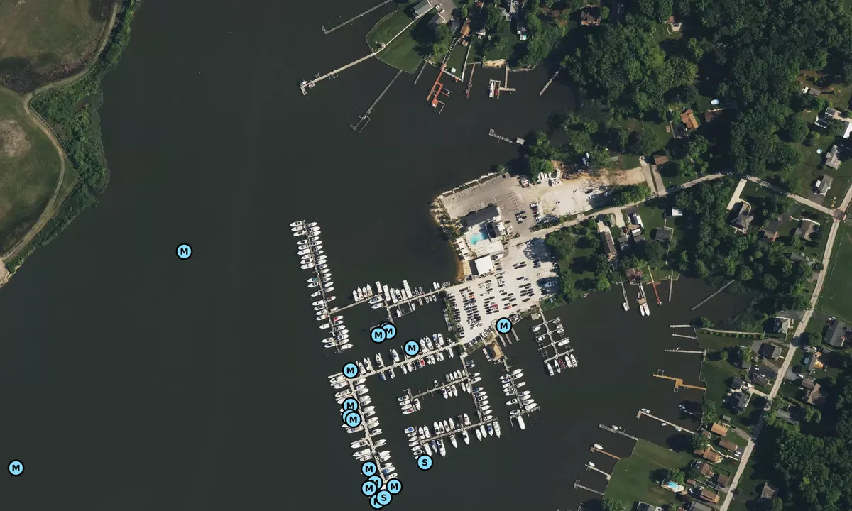 Satelite image of Long Beach Marina - Bowleys Quarters
