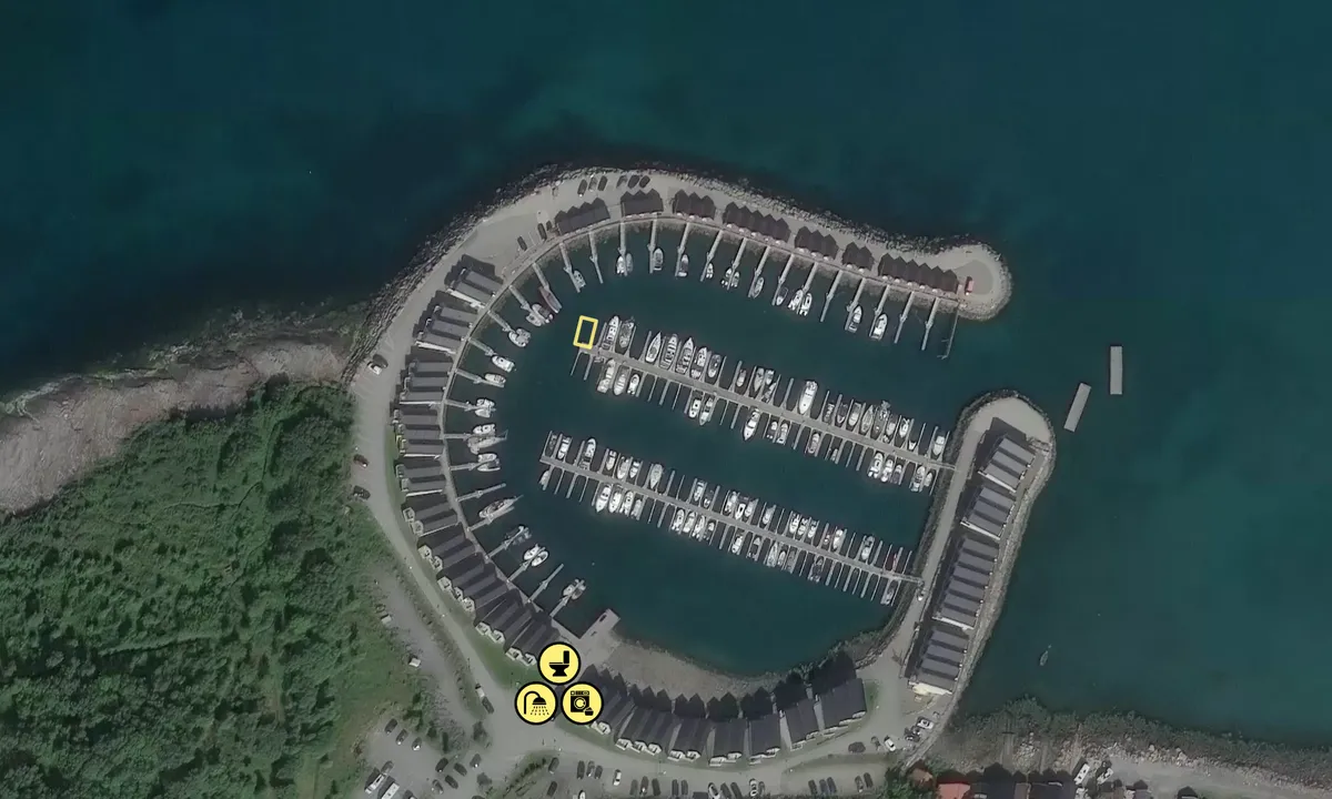 Satelite image of Løpshavn Båtforening
