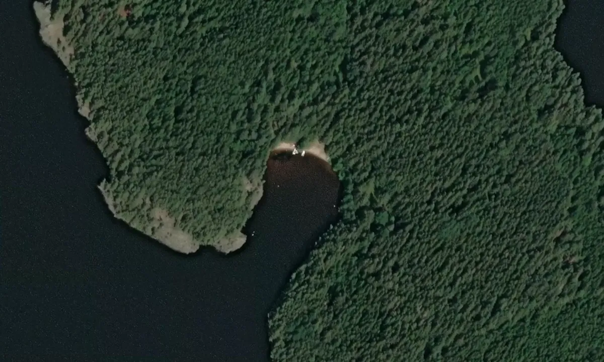 Satelite image of Løvøya - Aremark