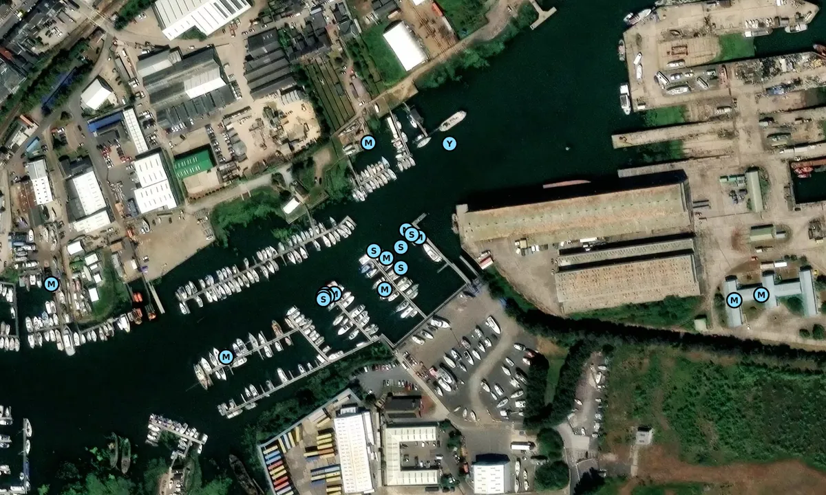 Satelite image of Lowestoft Beacon Marina