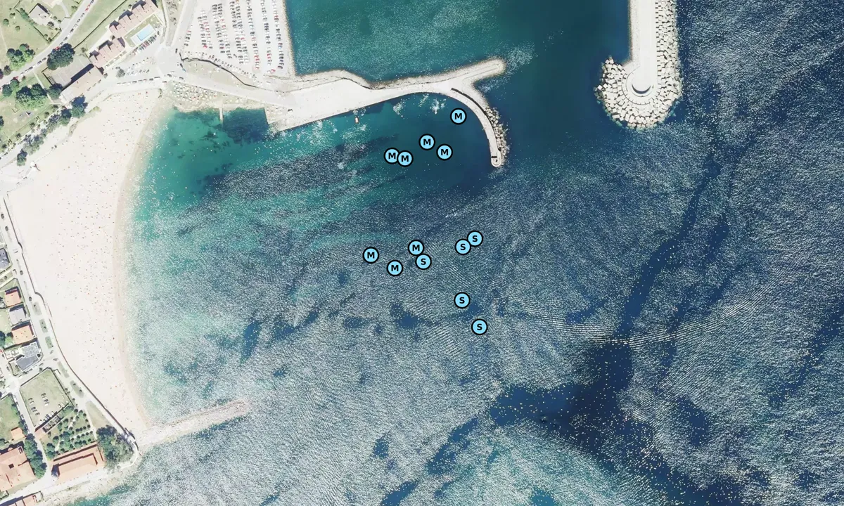 Satelite image of Luanco Beach