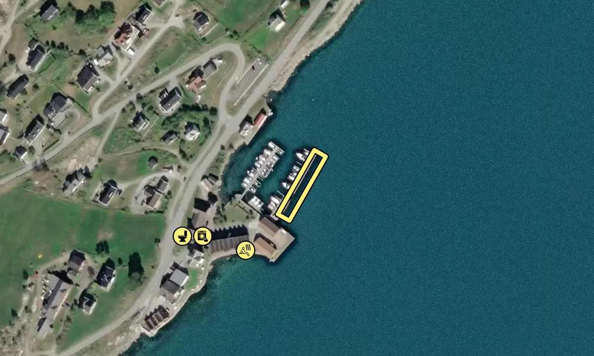 Satelite image of Luster Fjordhytter Gjestehavn