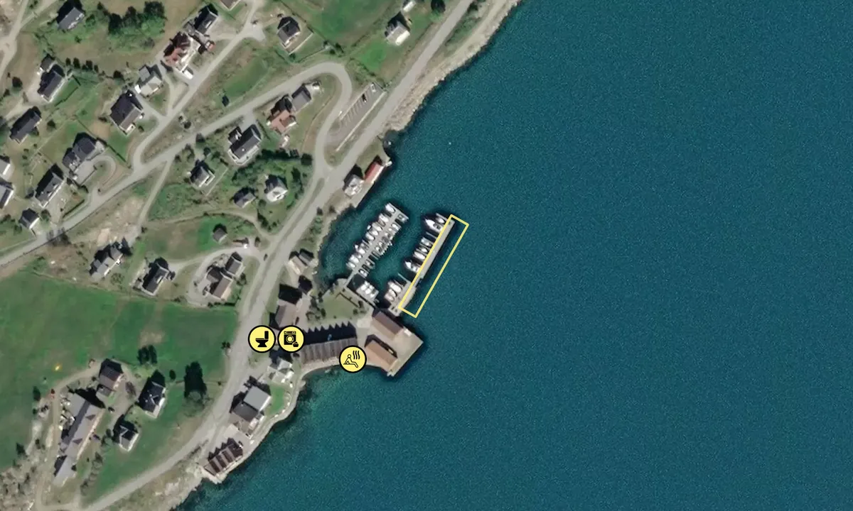 Satelite image of Luster Fjordhytter Gjestehavn