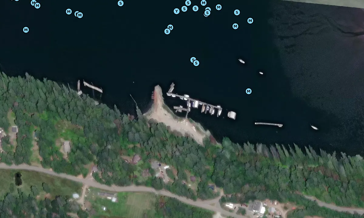 Satelite image of Lyall Harbour Marina