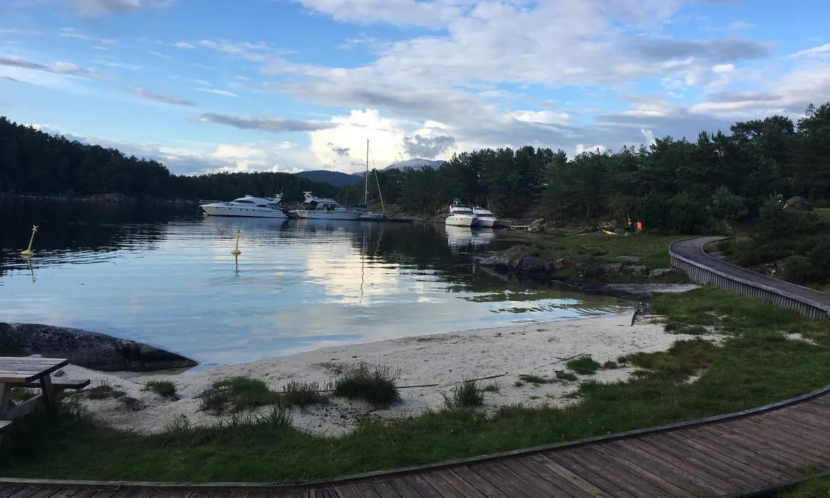 Lykjelsøy: {"base": "no", "no": "Badestrand. Den st\u00f8rste av flytebryggene i bakgrunnen.", "se": "Badstrand. Den st\u00f6rsta av flytbryggorna i bakgrunden.", "en": "Beach. The largest of the floating docks in the background.", "da": "Badestrand. Den st\u00f8rste af flydebroerne i baggrunden."}