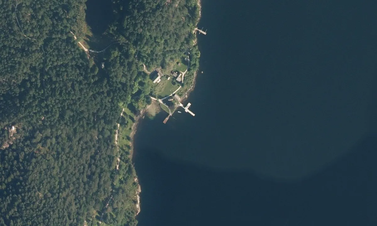 Flyfoto av Lysøen gjestebrygge