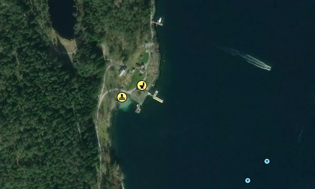 Satelite image of Lysøen gjestebrygge - kun dagsbesøk
