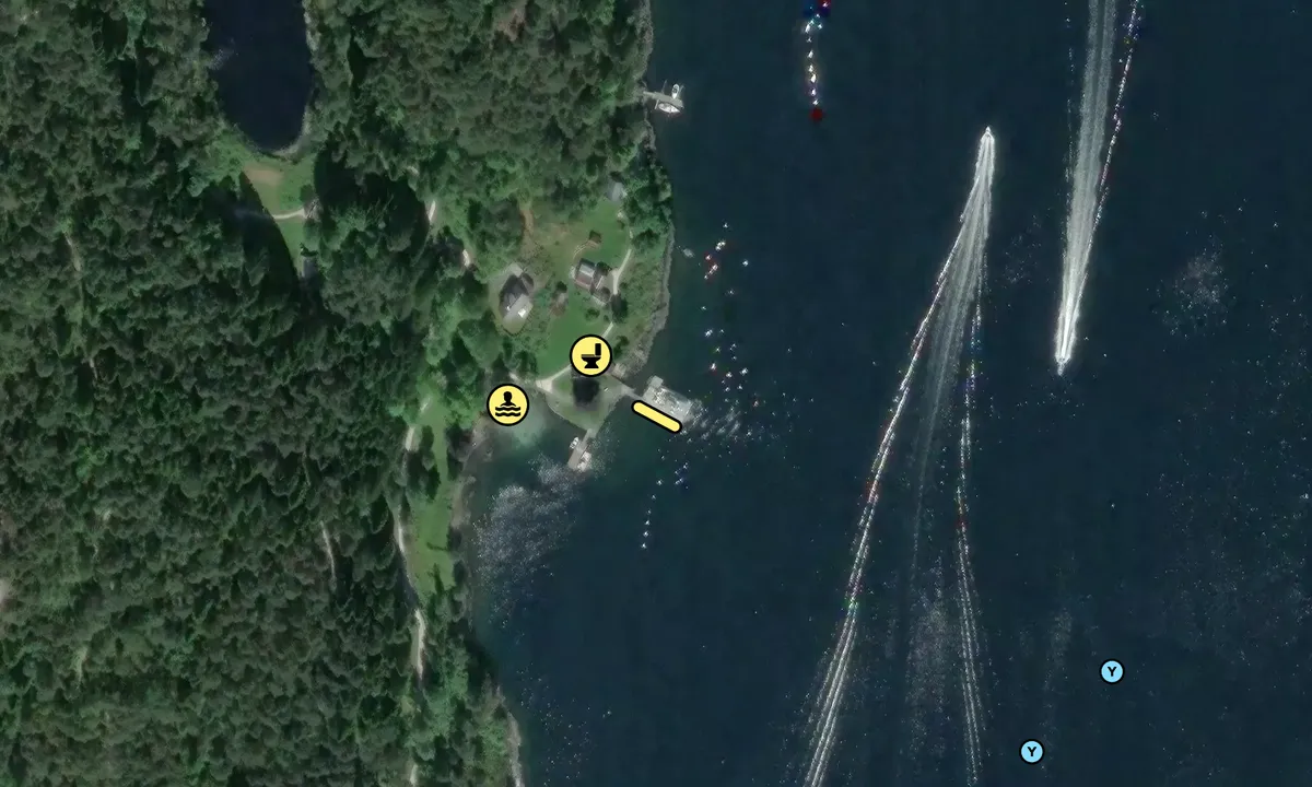 Satelite image of Lysøen gjestebrygge - kun dagsbesøk