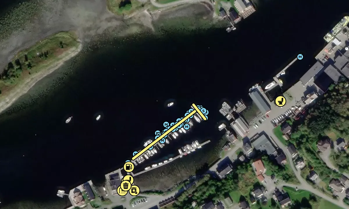 Satelite image of Lysøysund Båtklubb