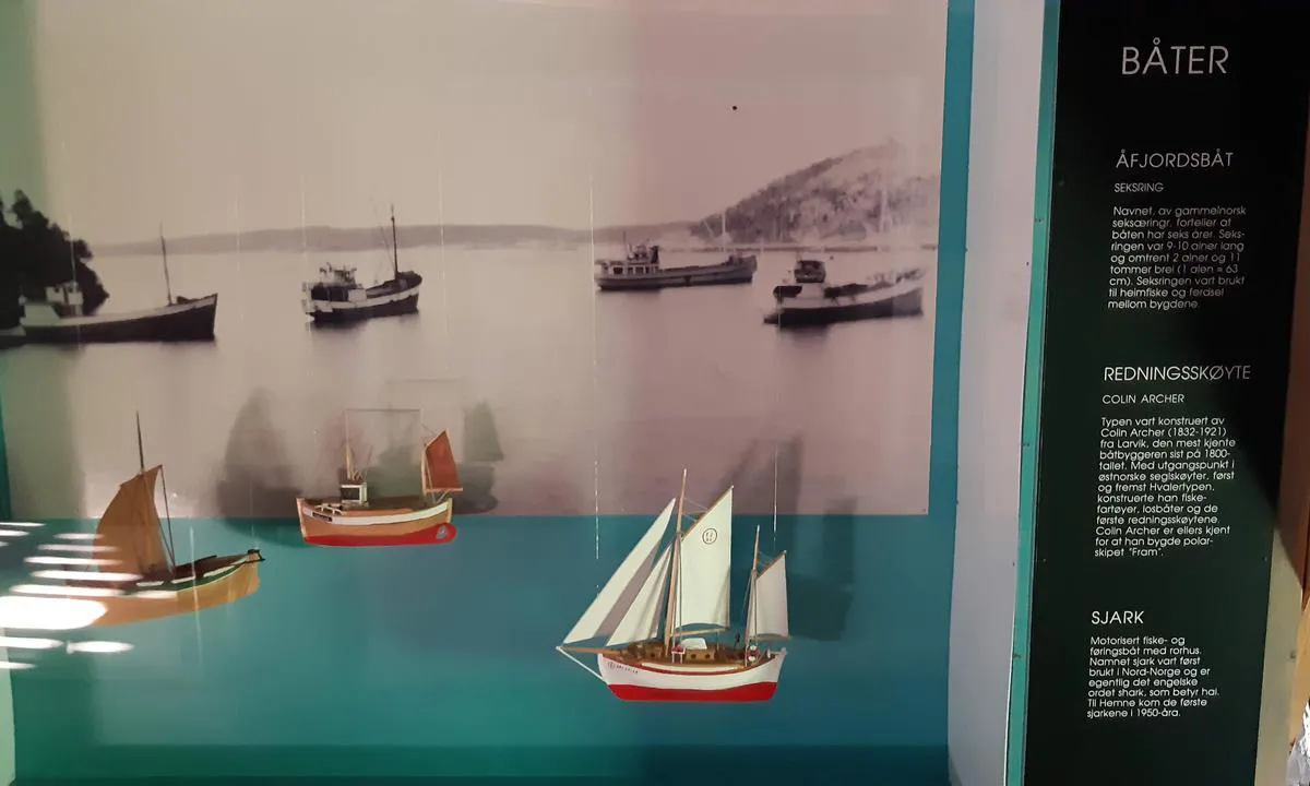 Magerøya: Modellbåter på museet.