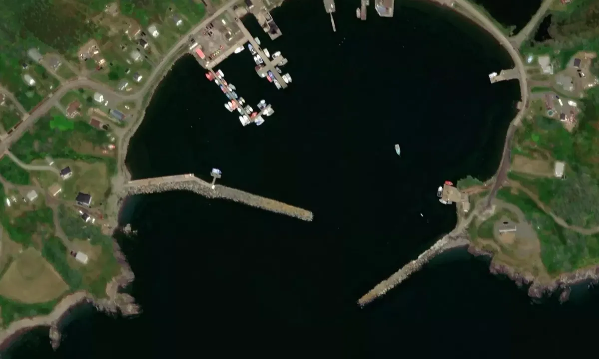 Satelite image of Main a Dieu Wharf