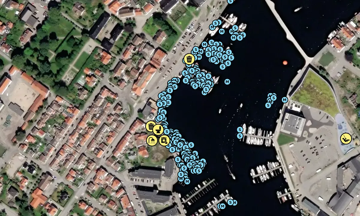 Satelite image of Mandal Gjestehavn