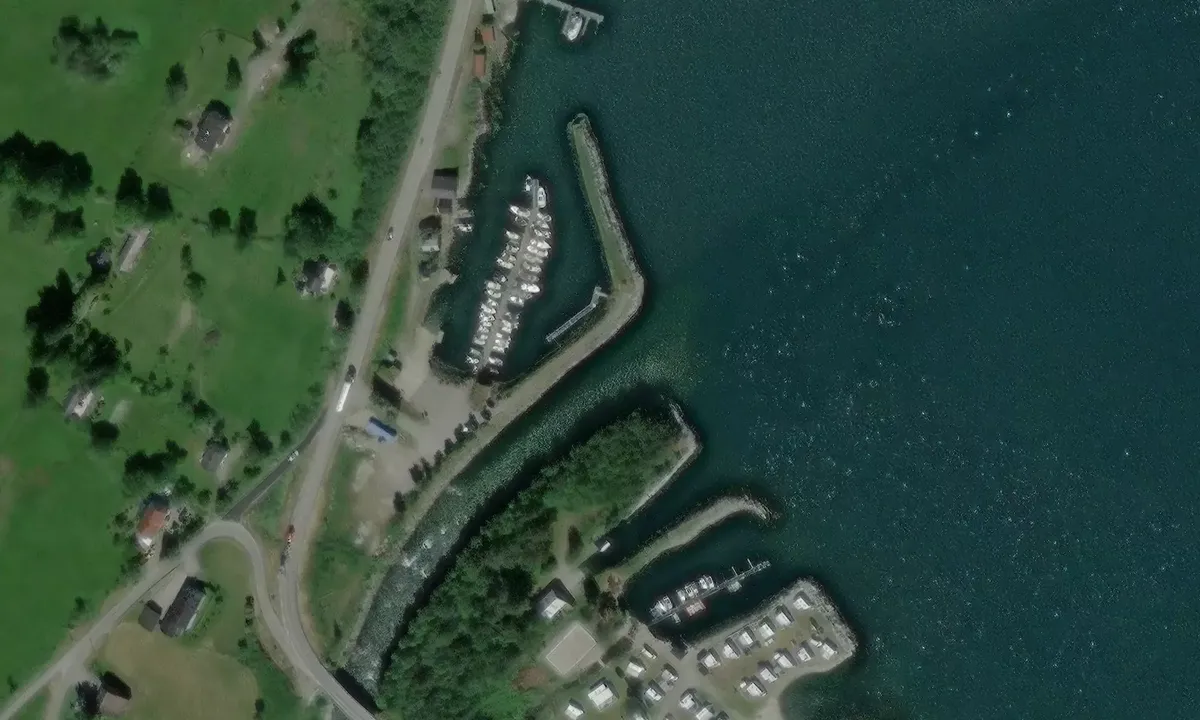 Satelite image of Måndalen Småbåtforening