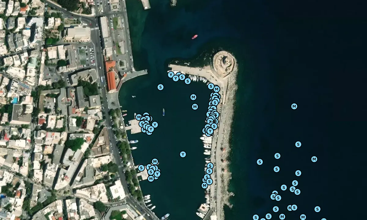 Satelite image of Mandraki Rhodes