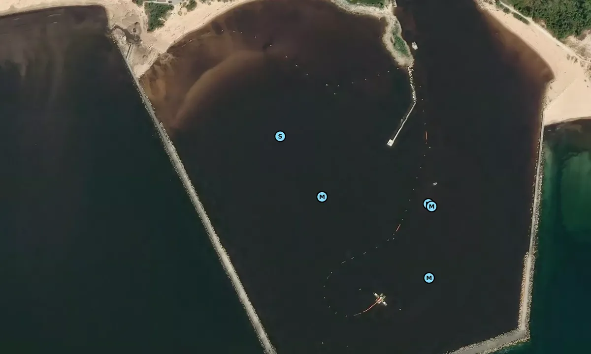 Satelite image of Manistique Anchorage
