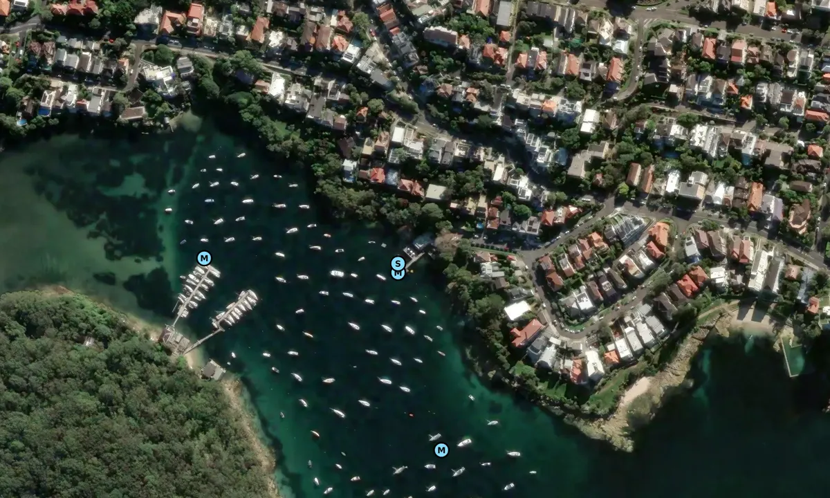 Satelite image of Manly Boatshed