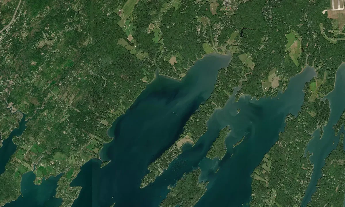 Flyfoto av Maquoit Bay